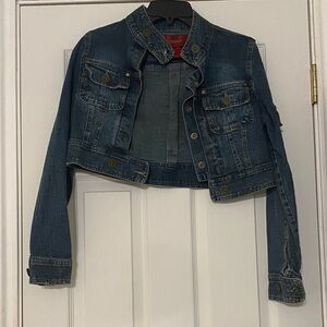 Paris Blues Dark Blue Cropped Jean Jacket